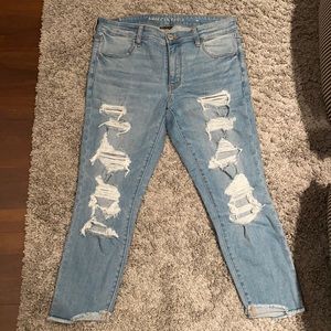 American Eagle Distressed Jeans, Next Level Stretch, Short